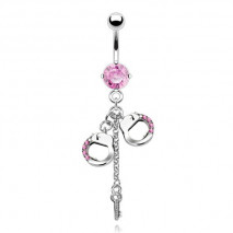 Piercing arcade 8 mm anodisé rose