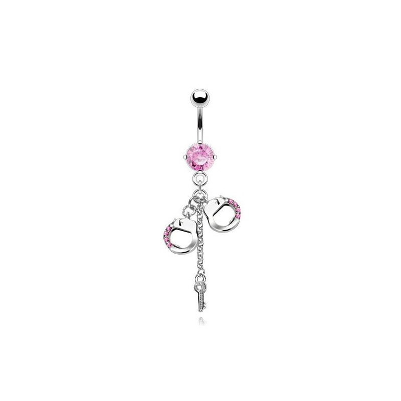 Piercing arcade 8 mm anodisé rose