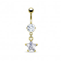 Piercing nombril doré avec étoile blanche Hy Piercing nombril6,80 €