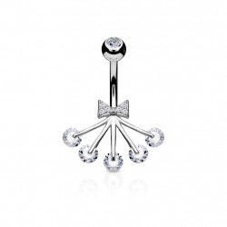 Piercing arcade 8 mm anodisé rose