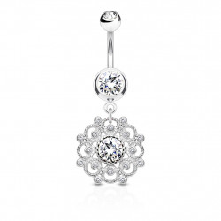 Piercing arcade 8 mm anodisé rose