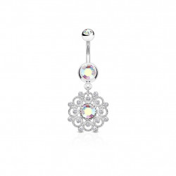 Piercing arcade 8 mm anodisé rose