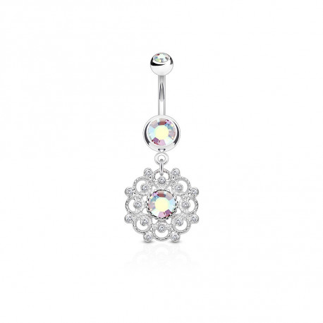 Piercing nombril anneau vintage et crystals aurore boréale Vixy Piercing nombril7,90 €