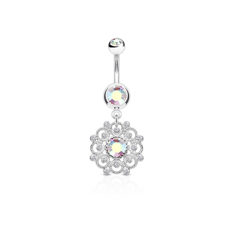 Piercing nombril anneau vintage et crystals aurore boréale Vixy Piercing nombril7,90 €