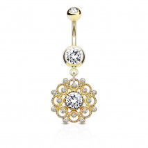 Piercing arcade 8 mm anodisé rose