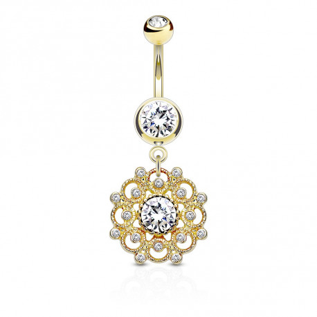 Piercing arcade 8 mm anodisé rose