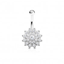 Piercing nombril banane fleur dahlia blanc Alix Piercing nombril8,25 €