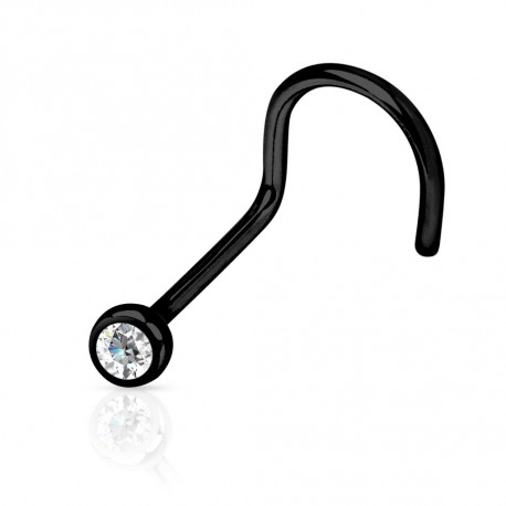 Piercing nez coudé 0,8mm noir et crystal blanc Daxy Piercing nez2,99 €