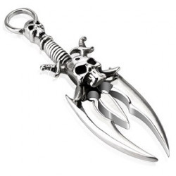 Pendentif dague et crâne de pirate en acier stainless stell Caik Bijoux11,50 €