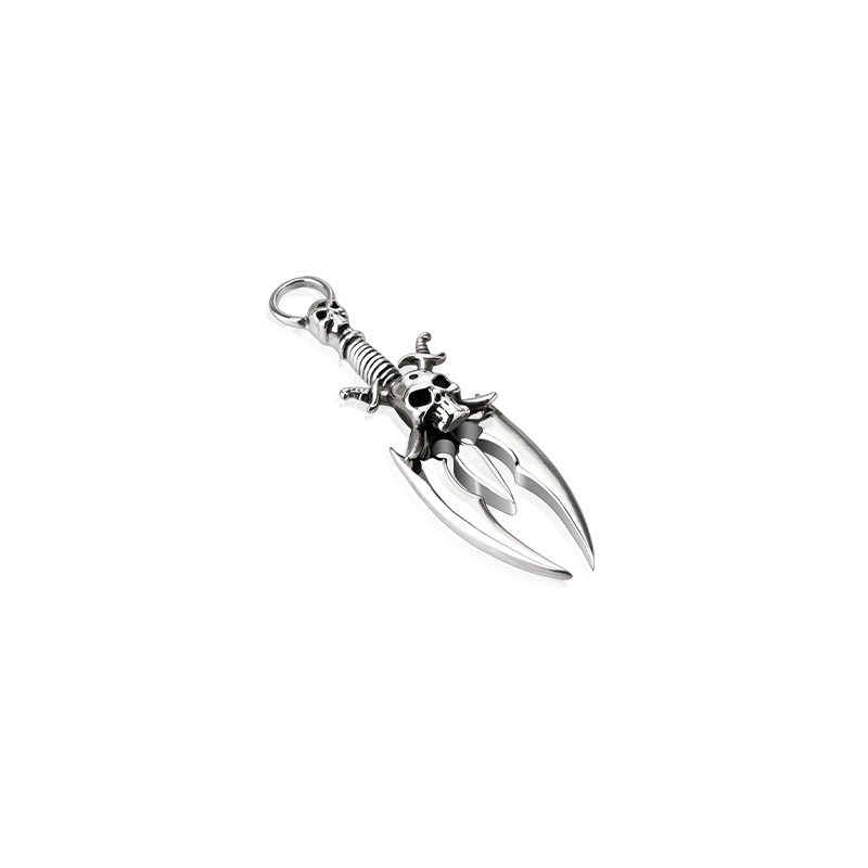 Pendentif dague et crâne de pirate en acier stainless stell Caik Bijoux11,50 €