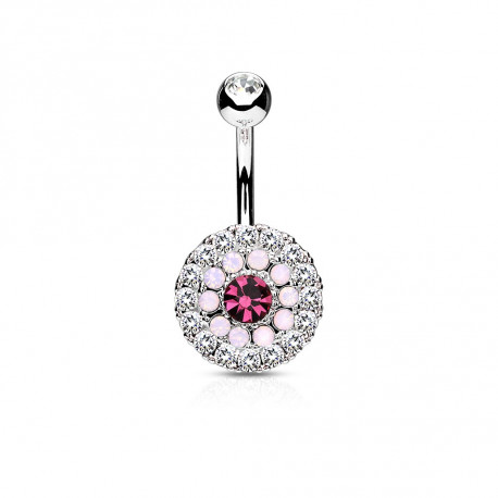 Piercing arcade 8 mm anodisé rose