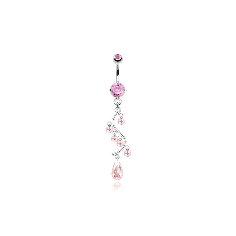 Piercing arcade 8 mm anodisé rose