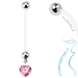 Piercing arcade 8 mm anodisé rose