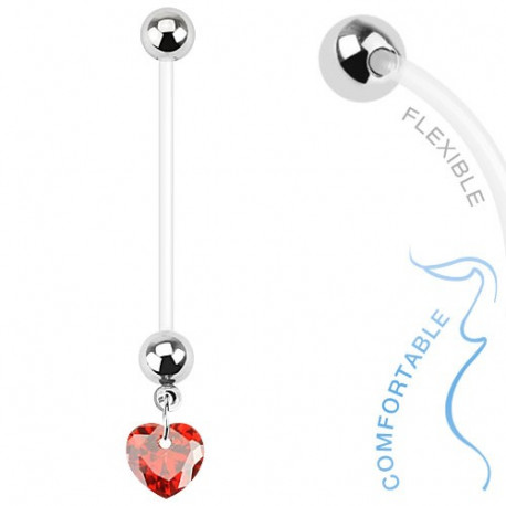 Piercing nombril grossesse cœur rouge Cuxo Piercing nombril5,90 €