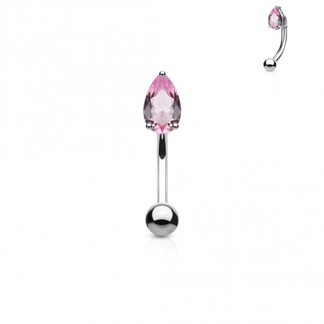 Piercing arcade 8mm avec une larme en zirconium rose Sox Piercing arcade3,90 €