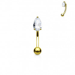 Piercing arcade doré 8mm avec larme en zirconium blanc Maz Piercing arcade3,99 €