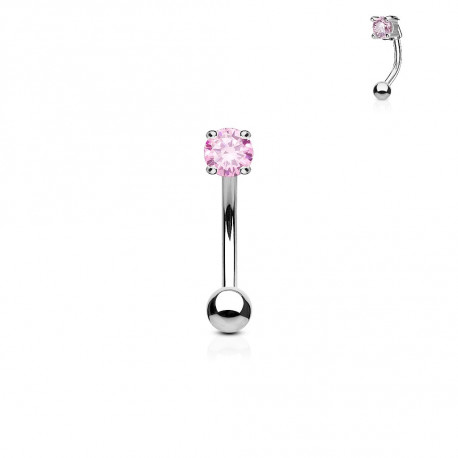 Piercing arcade 8 mm anodisé rose