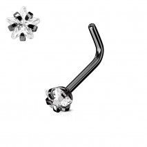 Piercing nez coudé noir avec une étoile en zirconium blanc 3mm Opyx Piercing nez2,90 €