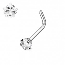 Piercing nez coudé avec une étoile en zirconium blanc 3mm Das Piercing nez2,80 €