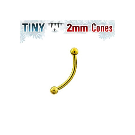 Piercing arcade 10mm doré avec boules 2mm Coka Piercing arcade4,80 €