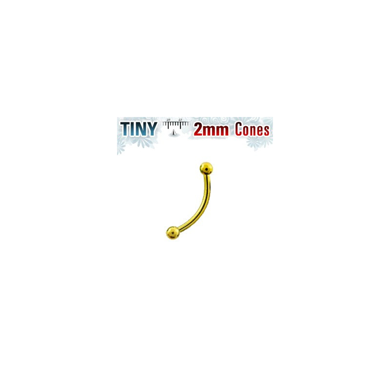 Piercing arcade 10mm doré avec boules 2mm Coka Piercing arcade4,80 €