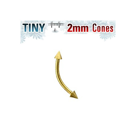 Piercing arcade 10 x1mm avec pointes doré 2mm Gax Piercing arcade4,80 €