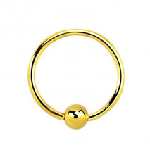 Piercing tragus anneau 6 x 0,8mm doré avec boule 3mm Akio Piercing oreille3,60 €