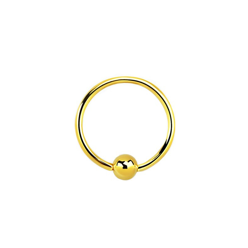 Piercing tragus anneau 8 x 0,8mm doré avec boule 3mm Ujok Piercing oreille3,60 €