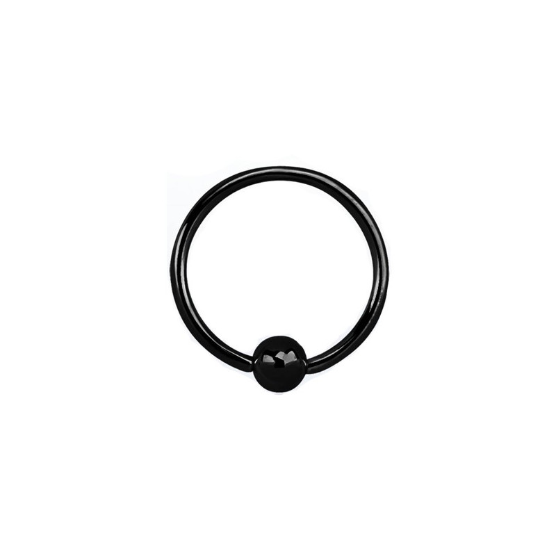 Piercing tragus anneau 10 x 0,8mm noir avec boule 3mm Yaz Piercing oreille3,60 €