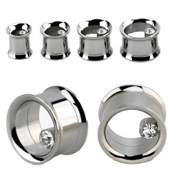 Piercing tunnel 16mm avec sur le bord un zirconium blanc Biol Piercing oreille6,90 €