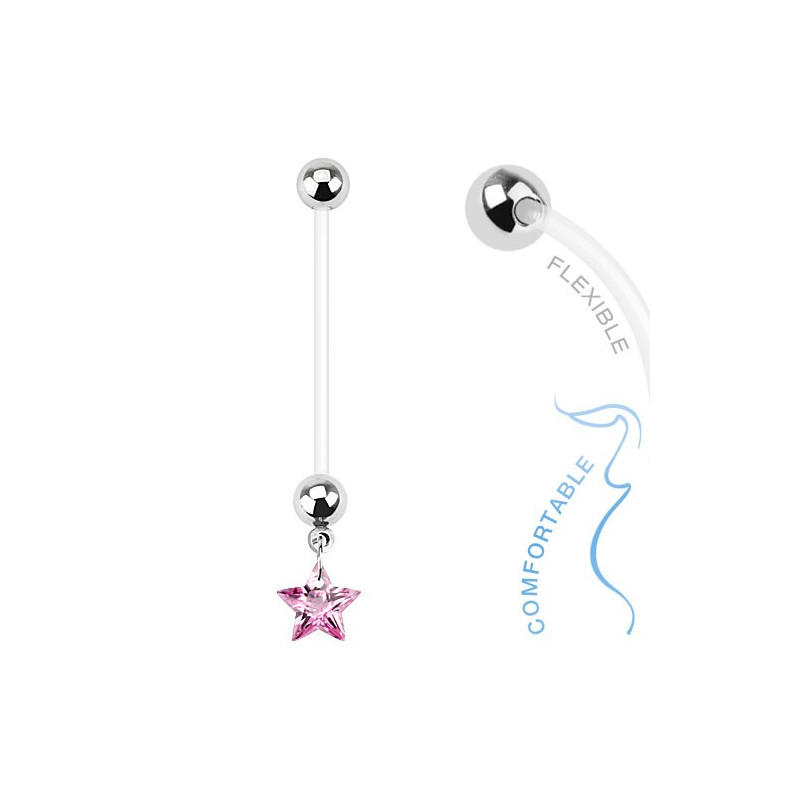 Piercing arcade 8 mm anodisé rose