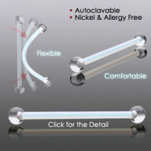 Piercing arcade 8 mm anodisé rose