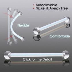 Piercing nombril bioflex 40mm incolore grossesse boule Gux Piercing nombril3,30 €