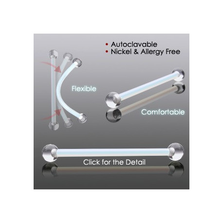 Piercing nombril bioflex 40mm incolore grossesse boule Gux Piercing nombril3,30 €