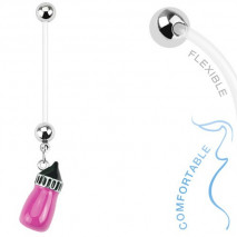 Piercing nombril grossesse biberon rose foncé Tux Piercing nombril5,90 €