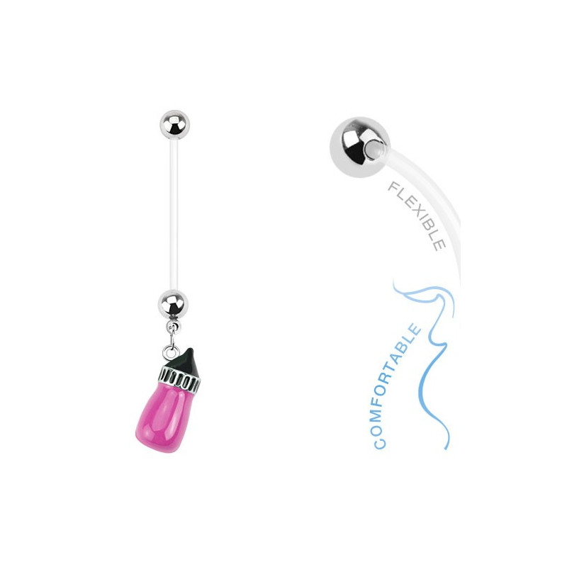 Piercing arcade 8 mm anodisé rose