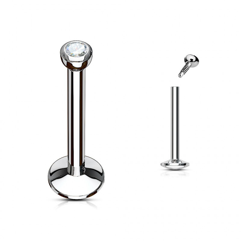 Piercing labret lèvre 8mm cristal blanc Kuw Piercing labret3,49 €