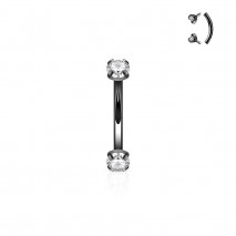 Piercing arcade noir 8mm et zirconium 3mm blanc Syx Piercing arcade6,65 €