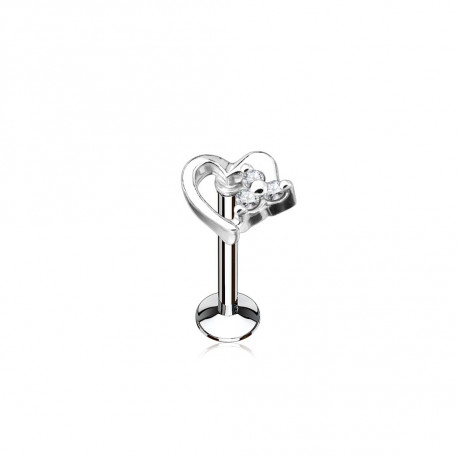 Piercing labret 8mm avec un cœur orné de zirconium Yun Piercing labret4,49 €