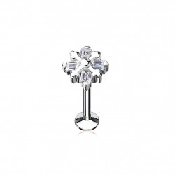 Piercing labret 6mm square avec zirconium blanc Haz Piercing labret4,49 €