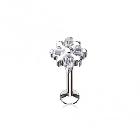 Piercing labret 8mm square avec zirconium blanc Rasy Piercing labret4,49 €