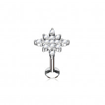 Piercing labret 6mm étoile avec zirconium blanc Huk Piercing labret4,99 €