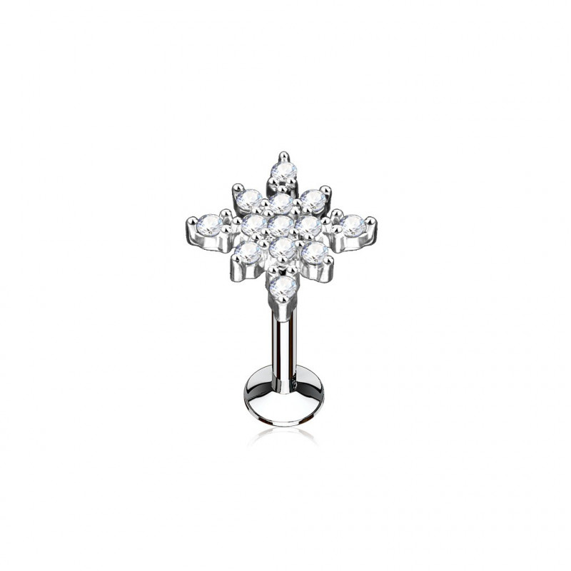 Piercing labret 6mm étoile avec zirconium blanc Huk Piercing labret4,99 €