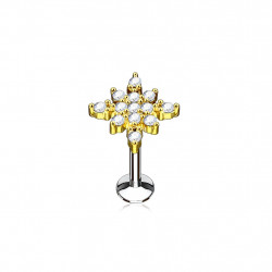 Piercing labret doré 8mm étoile avec zirconium blanc Hyki Piercing labret4,99 €