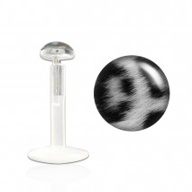 Piercing labret lévre 6mm zébré gris Tyko Piercing labret3,25 €