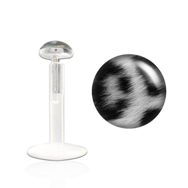 Piercing labret lévre 8mm zébré gris Tik Piercing labret3,25 €