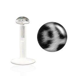 Piercing labret lévre 10mm zébré gris Tazyu Piercing labret3,25 €