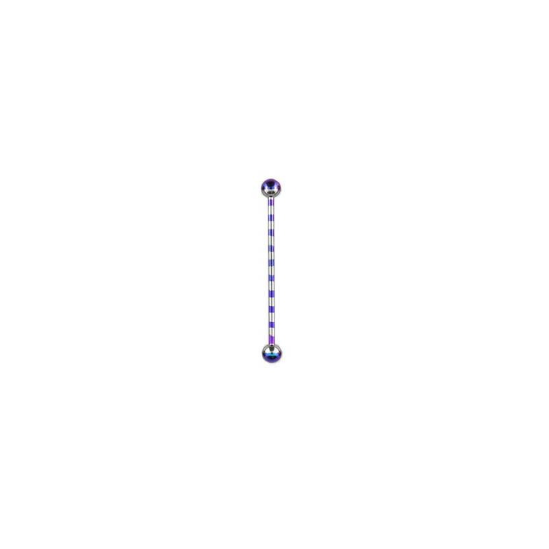 Piercing industriel 38mm acier violet zébré Riko Piercing oreille5,60 €