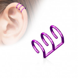 Faux piercing titanium triple anneaux violet Dyu Faux piercing4,90 €