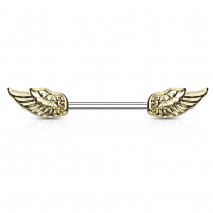 Piercing téton 14mm avec des ailes d'ange doré Duk Piercing téton4,99 €
